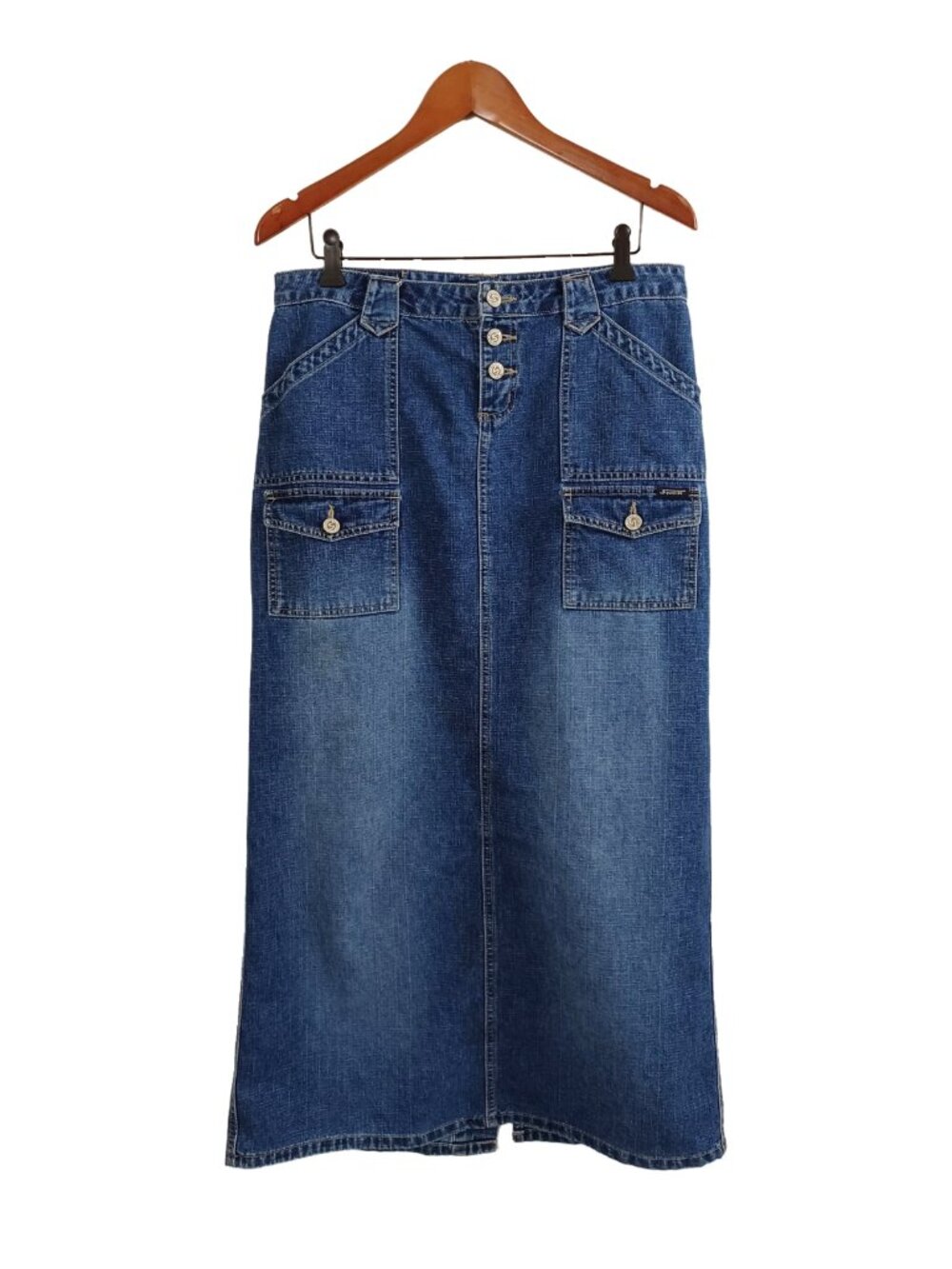 Stephen Hardy Squeeze Vintage Denim Maxi Skirt Size 7/8